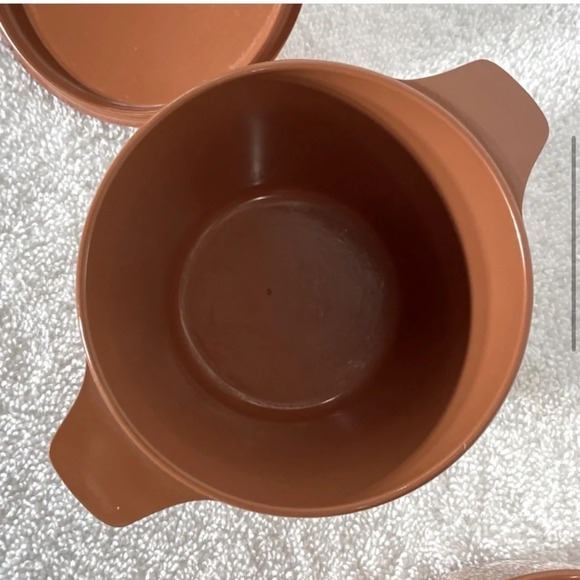 Vintage MCM Stylized Dinnerware Brown Melmac Melamine Cream & Sugar Set - Picture 5 of 14